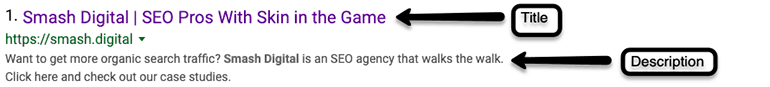 meta title and description real world example