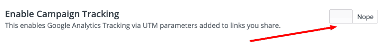 Disable Campaign Tracking In Buffer