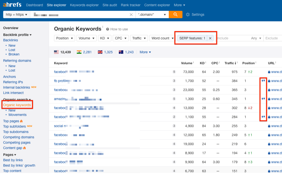 how to find featured snippet opportunities with ahrefs